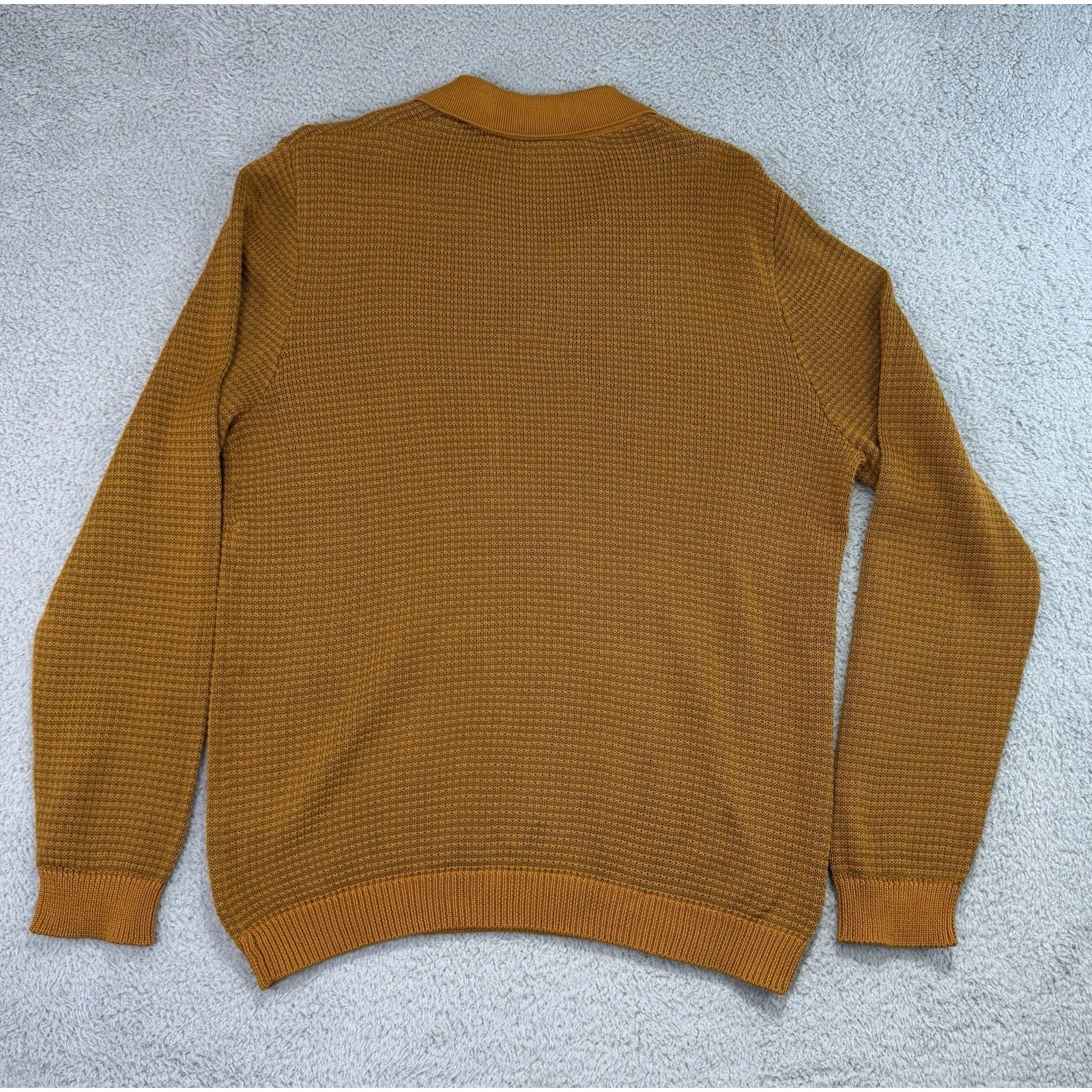 Dandy Del Mar Polo Men’s 2xl The Sebastian Knit Long Sleeve Polo Burnt Sienna — image 4 of 8